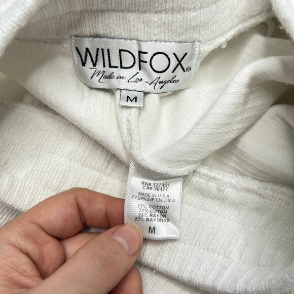 WILDFOX Ribbed Knit Sweatpants Womens Medium Beach Vacation Bridal Wedding - Picture 5 of 5